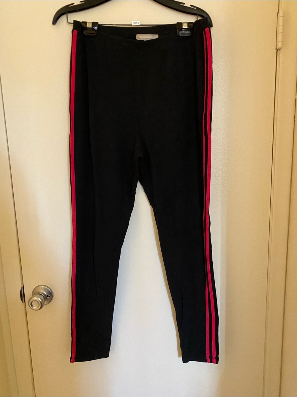 Woman within track pants pink stripe size L